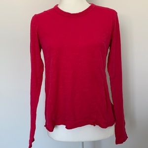 LEFT OF CENTER pink long sleeve t-shirt XS